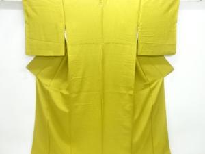 氷割れ模様織出し一ツ紋色無地着物